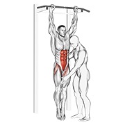 Asistido hanging knee elevación
