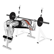 Declinado wide-grip press con barra