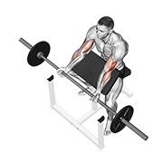 Preacher curl con barra