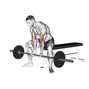 Sentado close-grip concentration curl con barra