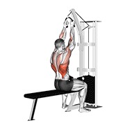Lateral jalón (with rope attachment) en polea