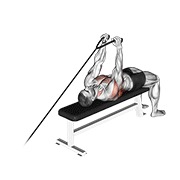 Tumbado extensión pullover (with rope attachment) en polea
