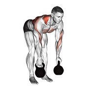 Alternating remo con kettlebell