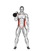 Bent press con kettlebell