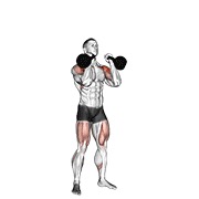 Double push press con kettlebell