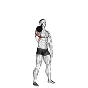 One arm military press to the side con kettlebell