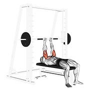 Close-grip press de banca multipower