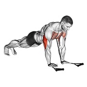 Close-grip flexión con banda