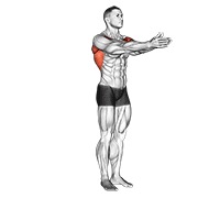 Dynamic chest stretch (male)
