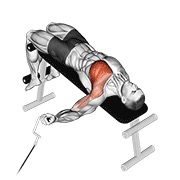 One arm declinado chest aperturas en polea