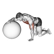 Chest stretch with exercise ball