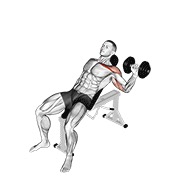 One arm inclinado chest press con mancuerna