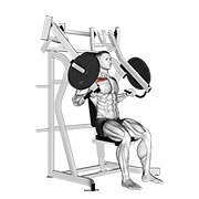De palanca inclinado chest press