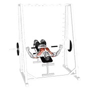 Wide grip declinado press de banca multipower