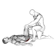 Asistido tumbado glutes stretch