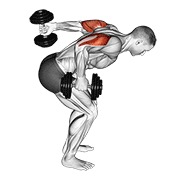 De pie alternating tricep kickback con mancuerna