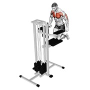 Asistido wide-grip chest fondo (kneeling)